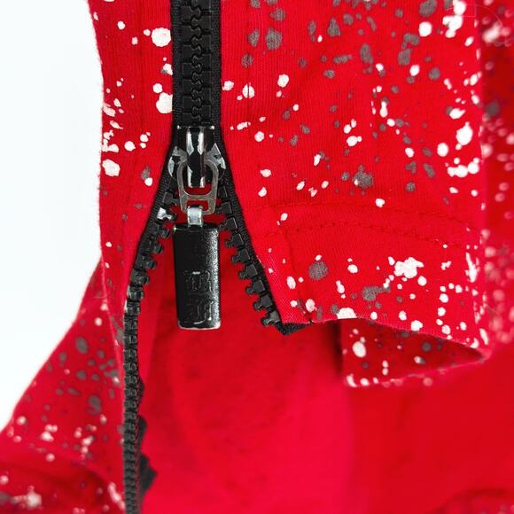 Bare Fox Chicago Bulls Logo Hooded Tank Top Medium Streetwear Paint Splatter NBA - Picture 5 of 9